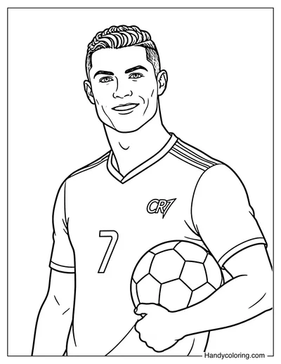 Cristiano Ronaldo Holding Ball Under Arm