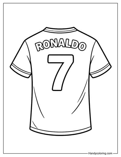 Cristiano Ronaldo Jersey Coloring Page