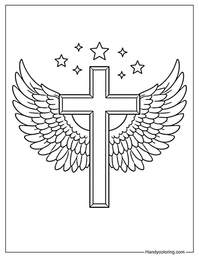 Cross with Angel Wings