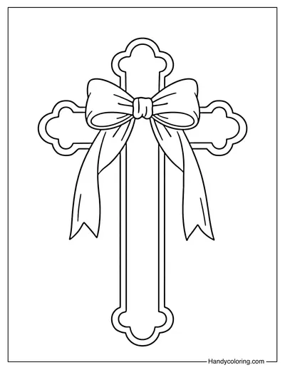 Cross with Decorative Bow