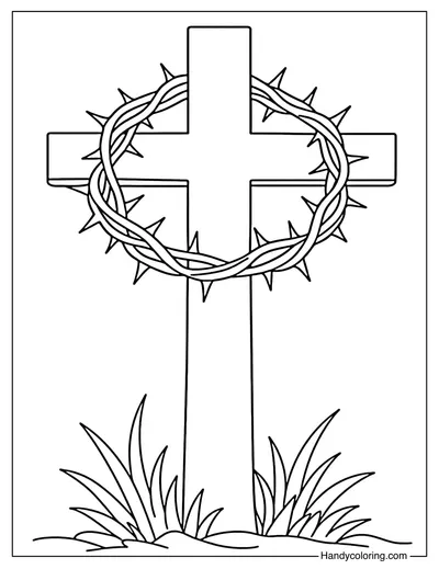 Cross with Ring of Thorns