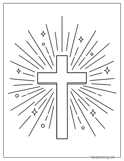 Cross with Sun Rays