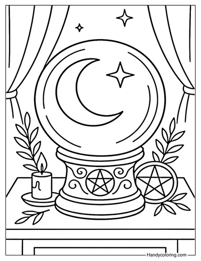 Crystal Ball Coloring Page