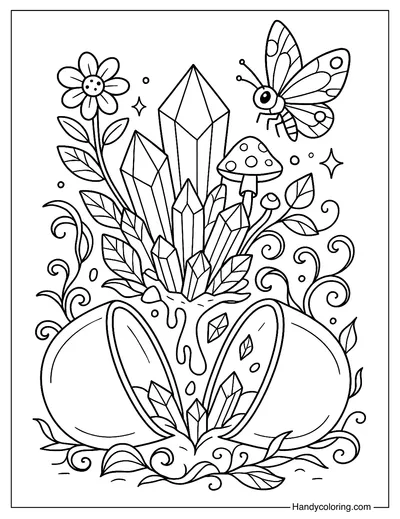 Crystal Garden Capsule Coloring Page