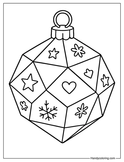 Crystal Gem Ornament Coloring Page