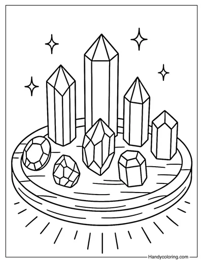 Crystal Magic Coloring Page