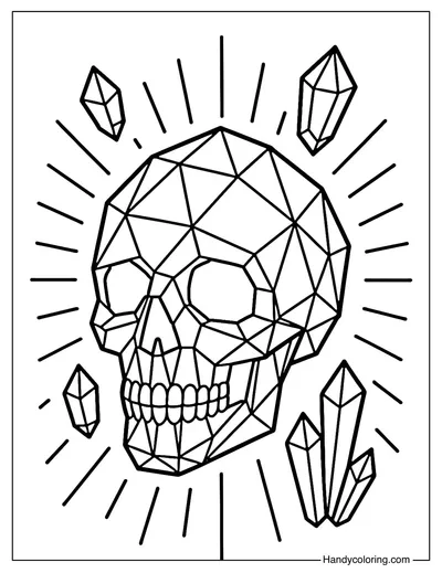Crystal Skull Coloring Page