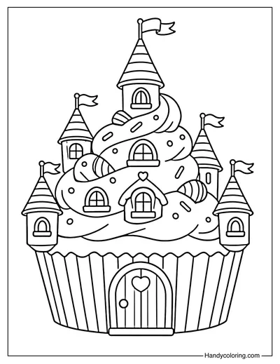 Cupcake Castle Color Page