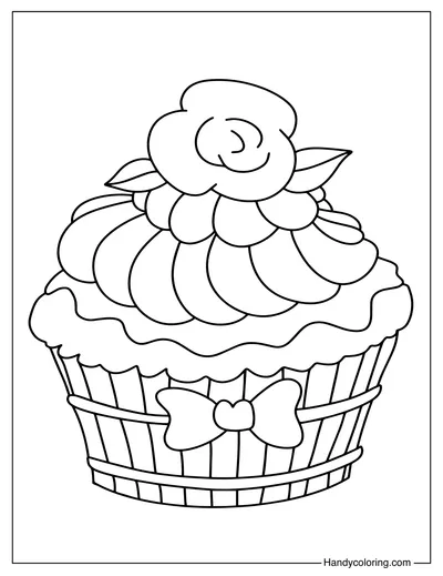 Cupcake Color Page For Children