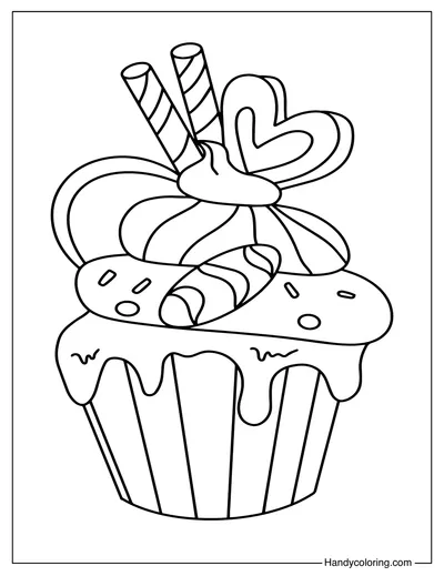 Cupcake To Color for Free