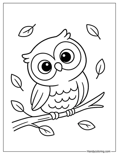 Curious Owl Coloring Page