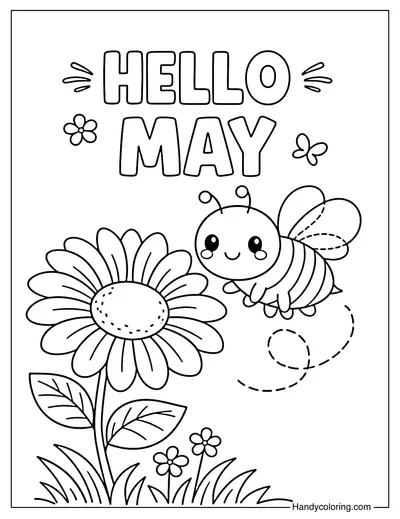 Cute Bee Hello May