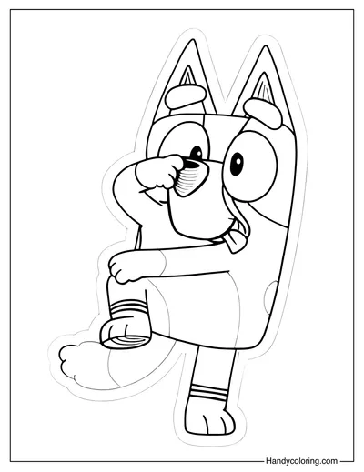 Cute Bluey Coloring Page