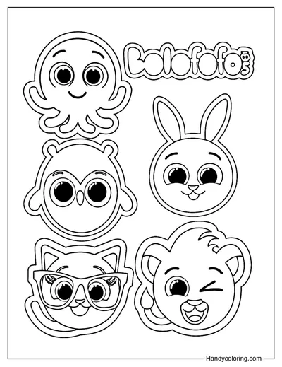 Cute Bolofofos Coloring Page