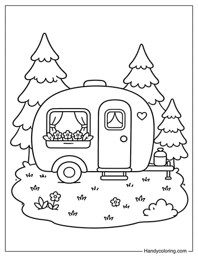 Cute Camper Van Simple