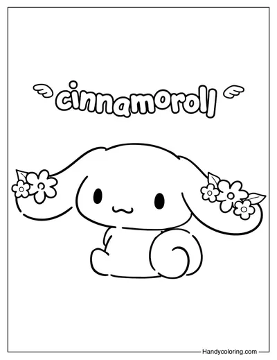 Cute Cinnamoroll Coloring Page