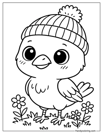 Cute Crow Coloring Page