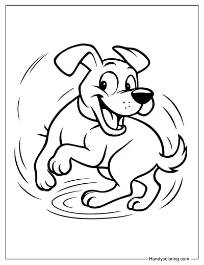 Cute Dog Coloring Page