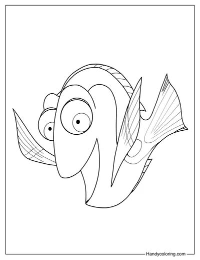Cute Dory Coloring Page