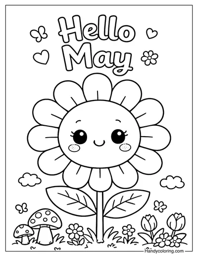 Cute Flower Hello May