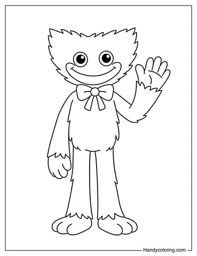 Cute Huggy Wuggy Waving Hand