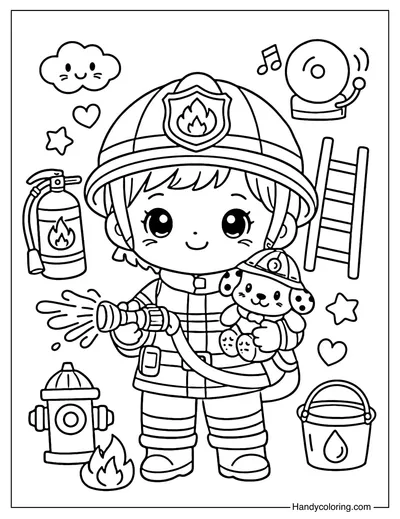 Cute Kid Firefighter