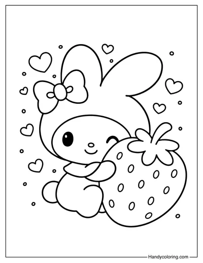 Cute My Melody Coloring Page