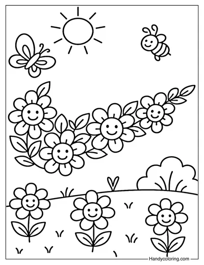 Cute Nike Swoosh Garden Coloring Page