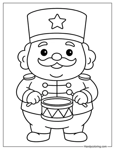 Cute Nutcracker Coloring Page