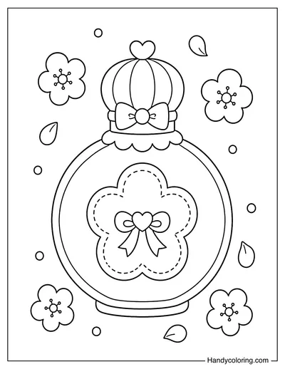 Cute Perfume Bottle with Flowers