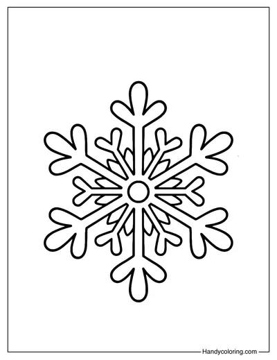 Cute Snowflake Coloring Page
