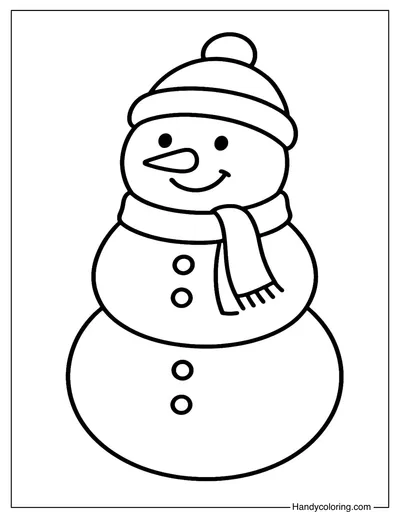 Cute Snowman Coloring Page