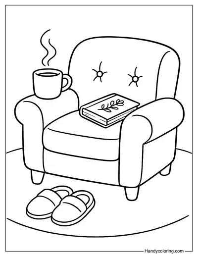 Dad's Favorite Chair Coloring Page