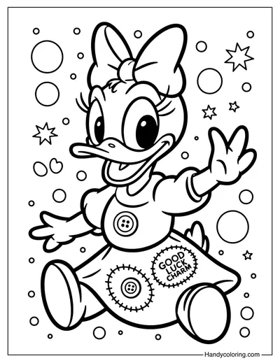 Daisy Duck Voodoo Doll Coloring Page