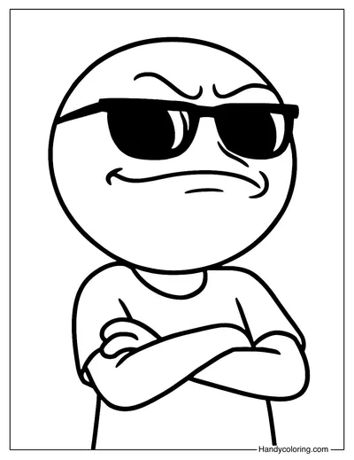 Deal With It Coloring Page