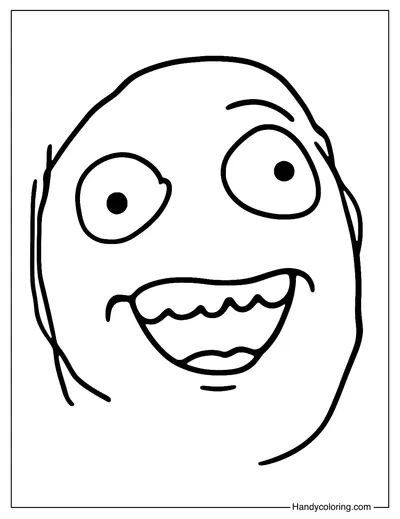 Derp Face Coloring Page