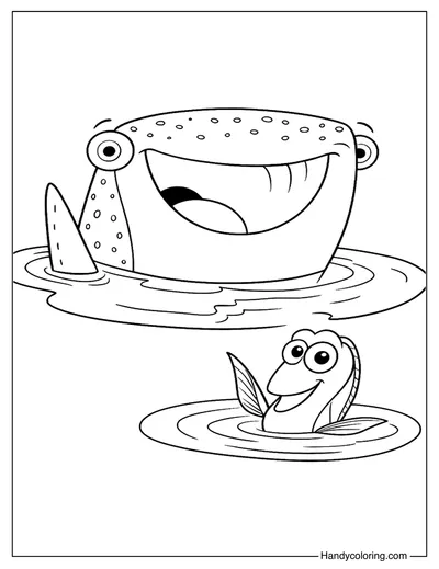 Destiny and Dory Coloring Page