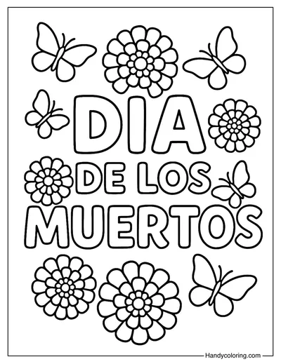 Dia de los Muertos Coloring Page