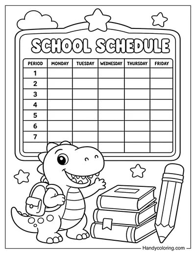 Dinosaur School Schedule
