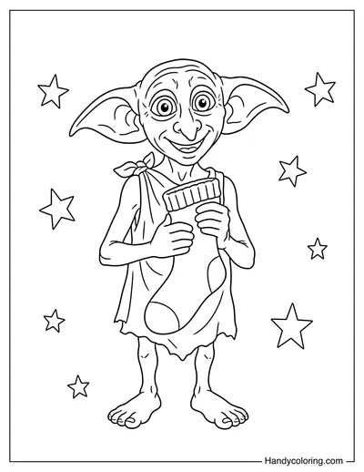Dobby Holding a Sock