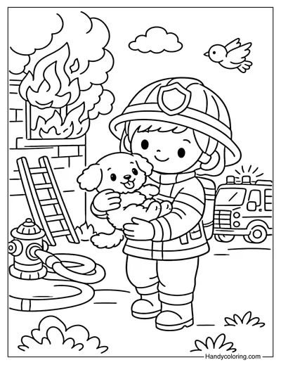 Dog Rescue Firefighter