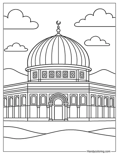 Dome of the Rock Coloring Page