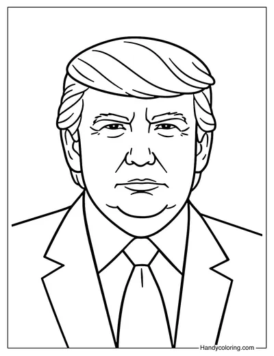 Donald Trump Coloring Page PDF