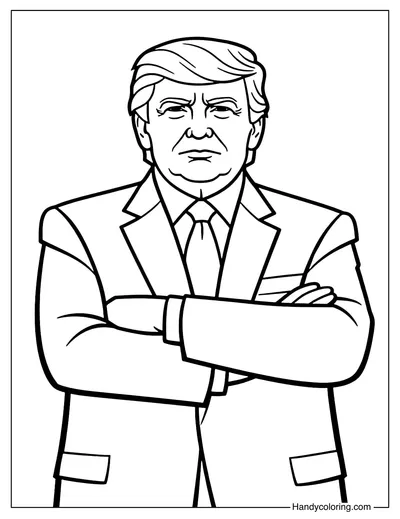 Donald Trump Coloring Page Printable