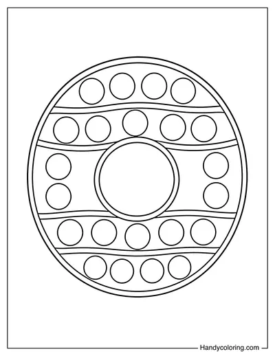 Donut Pop It with Round Hole Center