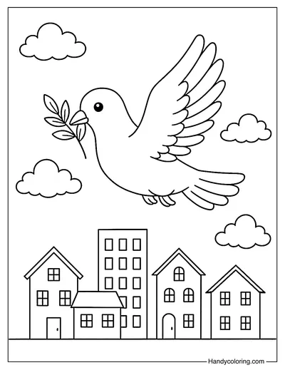Dove of Peace Coloring Page
