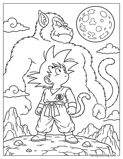 Dragon Ball Goku Great Ape Transformation