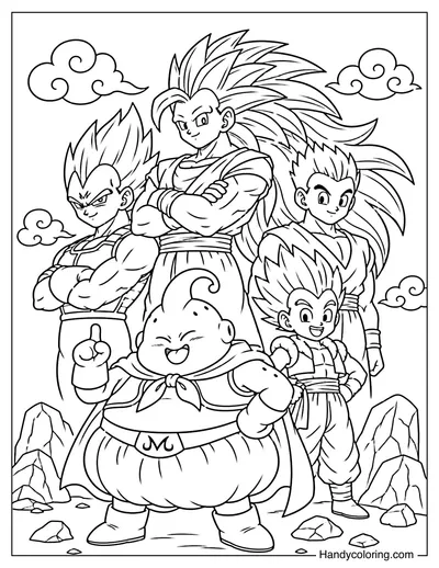 Dragon Ball Z Majin Buu Saga Team