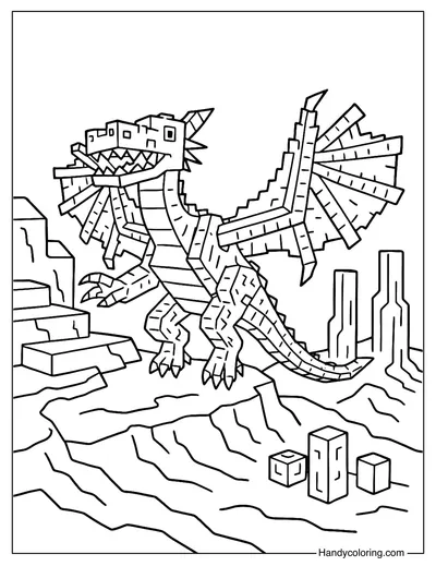 Dragon Cannelloni Brainrot Coloring Page