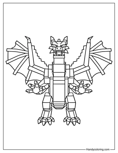 Dragon Cannelloni Coloring Page